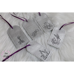 Stickserie ITH - 10 Geschenkanhänger Xmas Tangles 1